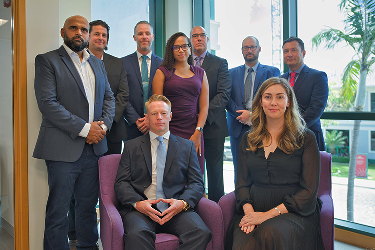 Ewan McGill, Stephen Anderson, Phillip Stephenson, Claire O’Dea, Pierre Jacobs, James Jones, Arshid Iqbal, Yentel McGaw and Mark Lastrina.