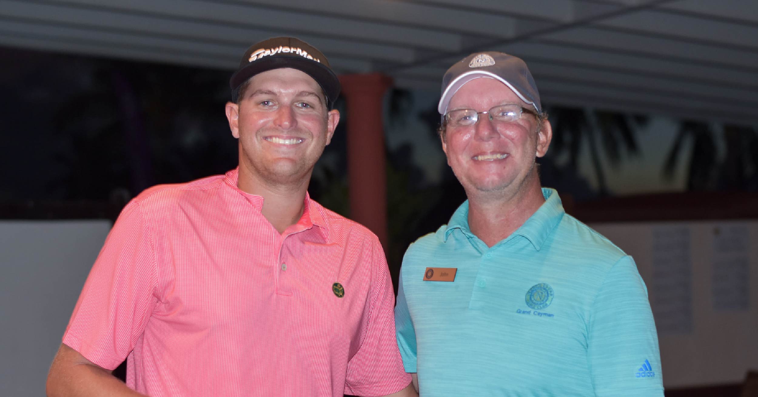 Andrew Jarvis wins overall division of the series finale. (L-R): Andrew Jarvis and John Taylor, North Sound Golf Club.
