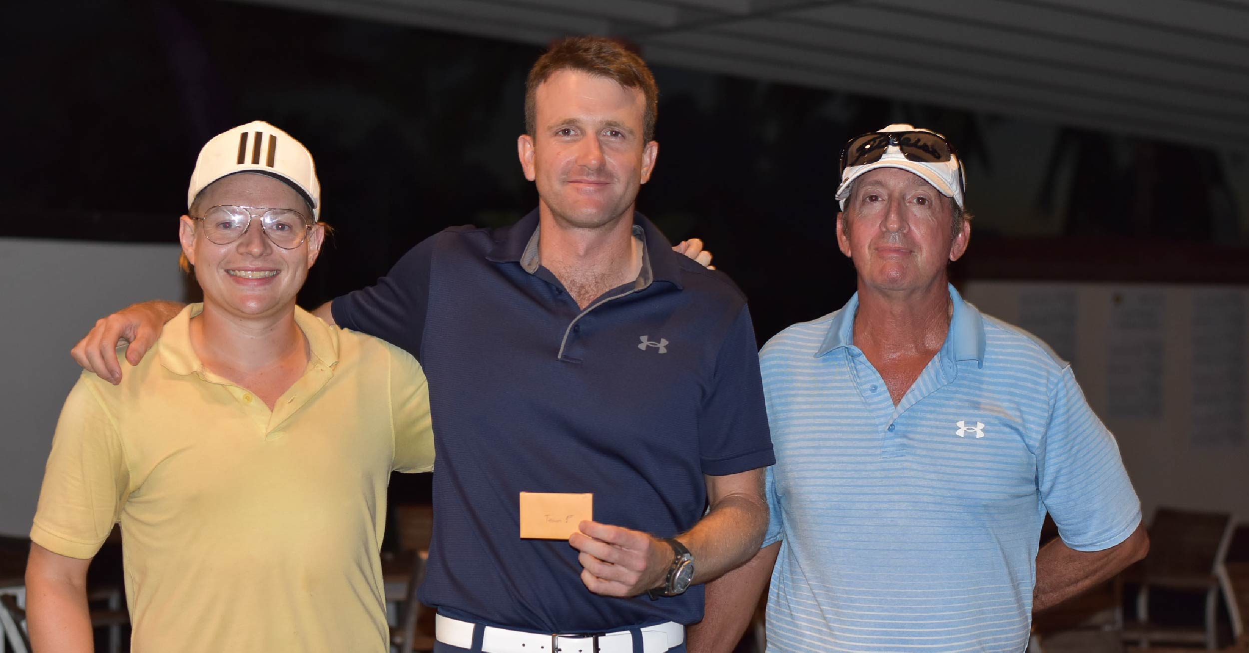 Team YMCA wins the team division of the series finale. (L-R): Clark Weatherall, Giles Hobday and Joe DeFillipo.