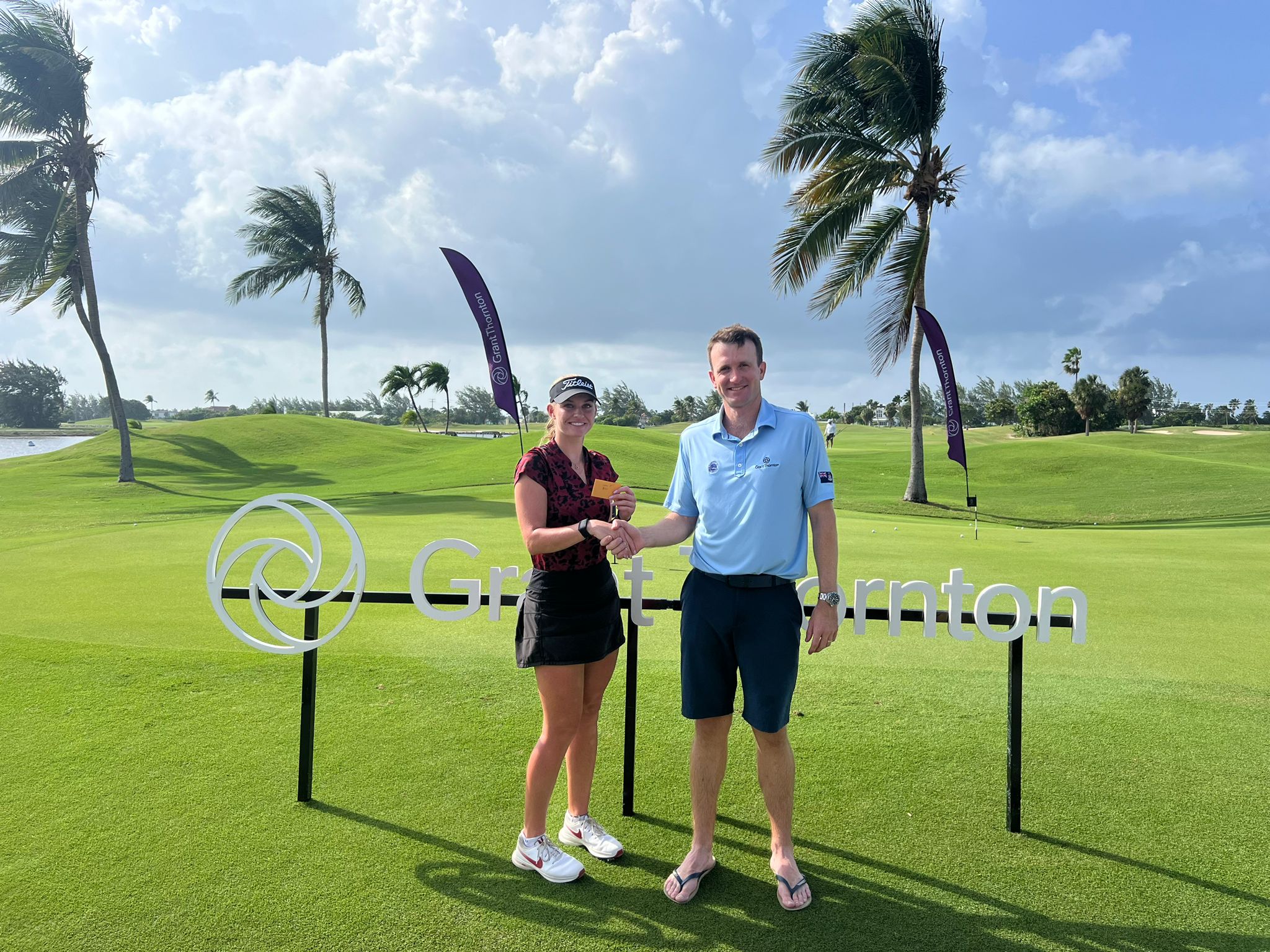 Holly McLean (overall winner) with Giles Hobday
